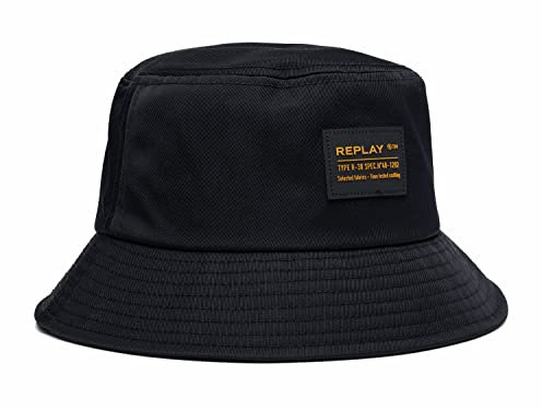 REPLAY Herren AM4318 Schlapphut, 098 Black, M/L