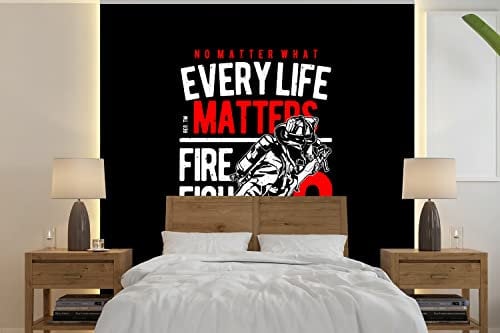 Selbstklebend Tapete Wandpapier Wandaufkleber Fototapete Tapeten Wanddeko 350x350 cm Mancave - Feuerwehr - Retro - Sprichwörter
