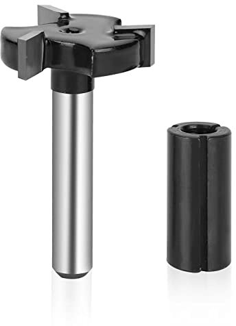 CNC Spoilboard Surfacing Router Bits,1inch Cutting Diameter 1/4 inch Shankplus2inch Cutting Diameter 1/2 inch Shank, Leveler, Surface Planer(Carbide) 2 pieces (1/4 Shank 1Diameter)
