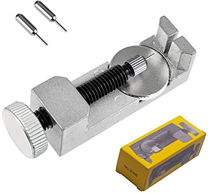 LZZEM Professional Metal Watch Link Removal Kit 2 Extra Pins + Strap Link Pin Remover |Watchmaker's Repair Tool Set with Belt Sizer