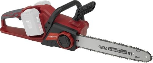 Motosega elettrica senza fili. Funziona con 2 batterie da 20V. Solo corpo (atteria e caricabatteria non inclusi). Catena a barra Oregon 3/8 - 0.050 (1,3mm). Lungh. Barra 35cm.