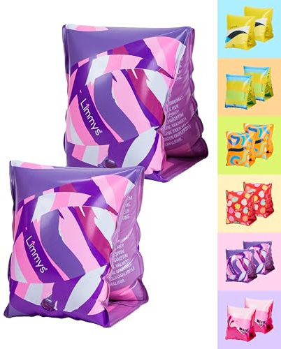 Limmys Brazaletes de Natación para Niños Flotadores Seguros y Cómodos para Niños de 1 a 6 Años – Brazaletes Suaves y Resistentes para Niños y Niñas