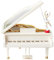 Fayemint White Piano Spieluhr, Dekoration Piano Spieluhr, Kreative Klavier Spieluhr, mit Tänzerin, für Dekoration von Büro, Geburtstag, Feiertagsgeschenk