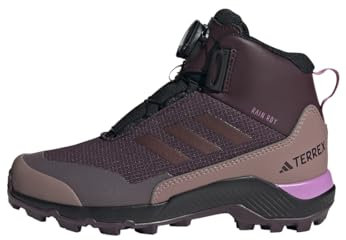 adidas Terrex Winter Mid BOA RAIN.RDY Hiking Shoes Wanderschuhe, Shadow Maroon/Wonder Red/Pulse Lilac, 33.5 EU