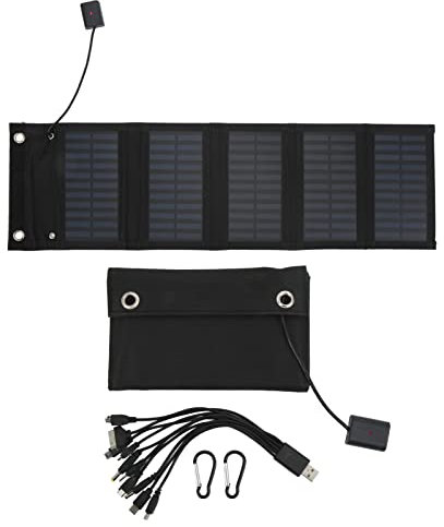 Panneau Solaire Pliable Portable, Pack de Panneau Solaire Pliable 25 W IP65 étanche Anti oxydation Avec Câble USB pour Caméras de Surveillance, Camping, Téléphone, Tablette, Ordinateurs Portables