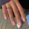 TMUT 24pcs French False Nails White Tip Short Square Press on Nails Nude Pink Stick on Nail Removable Glue-on Full Cover Fake Nail Art Accessories for Women Girls, Variety Pack