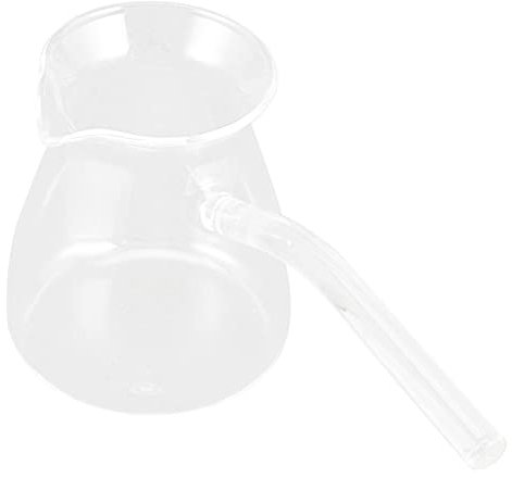 BESTonZON Verdickte Transparente Glasteekanne Hitzebeständig Mit Seitengriff Geeignet Für Tee Kaffeezubereitung Mikrowellengeeignet Für Zuhause Und Restaurant