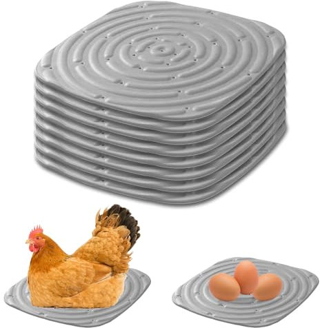 Waschbare Hühnernestmatten, 8 Stück Nistkasten Pads für Hühner Nistunterlagen Hühner Nistkästen Hühnerbettung für Hühnerstall Geflügel Hühners Legeboxen Hühnerstall Zubehör, 30,5cm x 30,5cm(Grau)