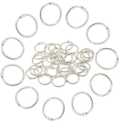 Hocansen 20 Stück Binder Ringe Loseblatt Verbinder Organizer Loop(20mm/YH) | Klappsplinte Klappstecker galvanisch verzinkt Splintbolzen Schnellspannsplinte Rastbolzen Rastsplinte Schnellverschlussbolzen