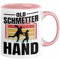 Handball Geschenk Tasse Geschenkidee Handball-Spieler Handballspielerin Mädchen Jungs Kaffee-Becher Old Schmetterhand (Rosa)