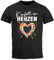 MoonWorks® Herren T-Shirt Fasching Karneval Konfetti im Herzen Kostüm-Ersatz Verkleidung Faschingskostüme Männer Funshirt Variante 2 schwarz M