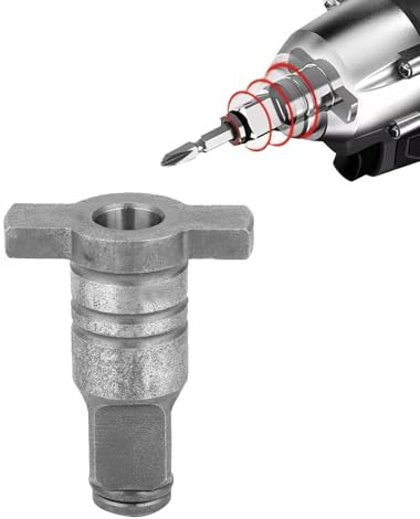 Yuecoom Llave Eléctrica Eje Cuadrado, 4.9 x 3.8 x 2cm Llave Eléctrica Eje Cuadrado Tipo T Cabezal De Conversión Multifunción De Acero Accesorios Para Herramientas Eléctricas Adecuado Para Brocas