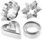 Mabor 12Pcs Cookie Cutter Set, Round/Circle Star Flower Heart Shape Cookie Cutters for Baking Biscuit Cutters Stainless Steel Mini Cookie Cutters for Cake Pastry Fondant