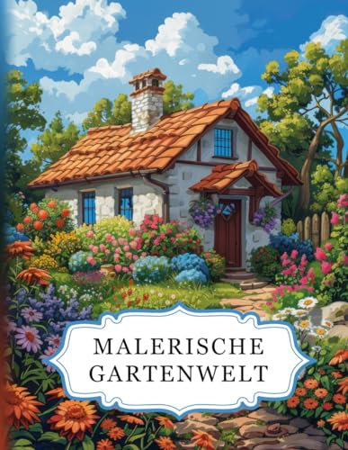 Malerische Gartenwelt: Ein Garten Malbuch für Erwachsene mit 50 wunderschönen Motiven zum Ausmalen. Ideal zur Entspannung, zum Stressabbau und zur Förderung der Kreativität