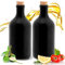 Essig & Öl Steinzeug - Flasche mit Ausgießer, 2er Geschenkeset für Feinschmecker Handgefertigt und Einzigartig im Design Made in Germany Authentisch chic und zeitlos (2x 500ml, schwarz)