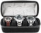 ProCase Uhrengehäuse Reise Uhrenbox, 3 Slot Tragbare Uhrenbox Uhrenrolle Reisetasche Watch Travel Case mit Clip und weicher stoßabsorbierender Polsterung - Schwarzgrau