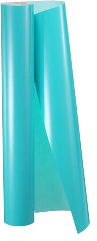 sourcing map HTV Heat Transfer Vinyl 11.8 x 5ft Roll PU Bright Sky Blue Iron on Vinyl for All Cutter Machine, Easy to Cut & Weed