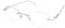 MMOWW Rimless Lesebrille für Frauen Blaulichtfilter Brille Computerbrille Leichte kleine Metall Leser (Silber, +2.0)