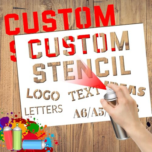 Personalisierung Schablonen zum Sprühen-Passen Sie Ihre eigene Schablone an-Laserschnitt-Personalisierte Schablonen mit Logo/Text -für die Schilderherstellung, Kunststoff-, Metall- und Holzlackierung