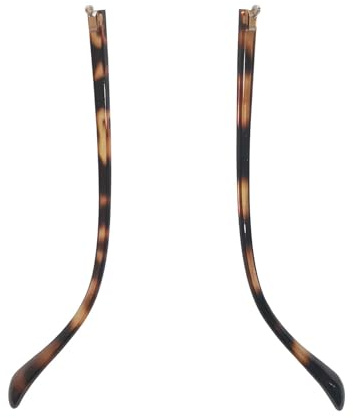 ZEALMAX 1 Pair Plastic Glasses Temple Arms Legs Replacement for Eyeglasses Sunglasses, 1.5mm Convex Single Teeth with Screws, Leopard Print Color