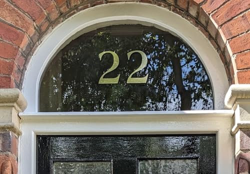 Gold House Numbers - Victorian Fanlight Door House Number Gold leaf style Any Number (Victorian Large 160mm High)