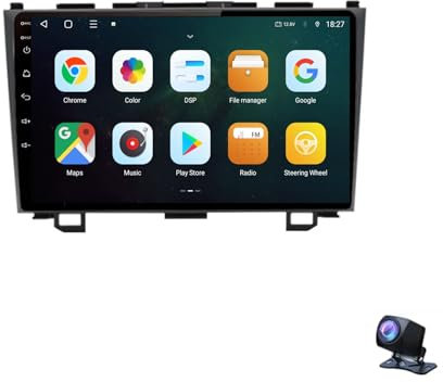 9 Pulgadas Android 13 Radio Coche para Honda CRV CR-V 3 2007-2011 con Android Auto/Carplay GPS WiFi Bluetooth Radio FM Pantalla Dividida USB SWC GPS Coche Navegador(2+32G)