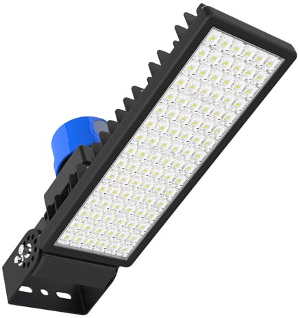 POWFUL LED Strahler mit Dämmerungssensor Außen 100W Straßenlaterne 14000LM Dämmerung bis zum Morgengrauen Flutlicht 6500K LED Fluter IP67 Wasserdicht für Garage, Parkplatzbeleuchtung