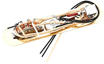 Yardwe Gitarren-kontrollplatte mit Vorverdrahtetem Kabelbaum und Metall-knopfen Bestückte Steuerplatine Gitarren Kompaktes Gitarrenzubehör für Einfachen Austausch