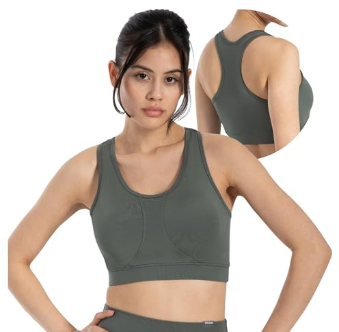 SMILODOX Sport BH Damen Candace, Shaped Fit Bra mit Racerback, Leichter Halt & breites Unterbrustband, elastisch & bequem, ideal für Yoga, Studio, Alltag, Training, Fitness & aktive Bewegungsfreiheit