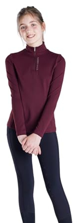 Harry Hall Kids Thermal Base Layer – Warm Brushed Zip Top for Riding, Cycling & Outdoor Play