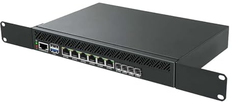 CYMINILMDPC 1U Rack Mounted Firewall Mini PC,Atom C3758 8 Cores, No Ram No Storage,4 * 10G SFP/6 * 1G LAN/NAS Server Computer