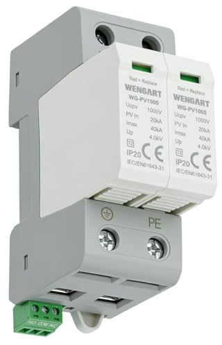 Wengart Protector Sobretensiones CC 1000V 2P Solar con Contacto Remoto