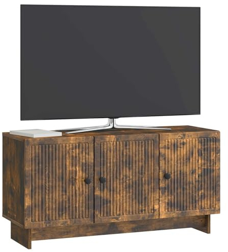 vidaXL TV-Schränk Geräucherte Eiche 99 x 34,5 x 50 cm Holzwerkstoff, Wohnzimmer, moderner Schrank, viel Stauraum, zeitgemäße Regale, Entertainment-Einheit, Aufbewahrungslösung