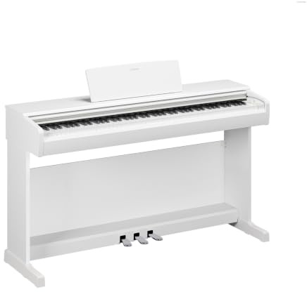 YAMAHA ARIUS YDP-146 Digital Piano – 88 Weighted Keys GHS Keyboard, CFX Concert Grand Voice, 8W Stereo Speakers, Bluetooth, 3 Pedals, Ideal for Home and Beginners – White