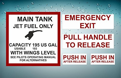 Akachafactory Set Sticker Selbstklebend Auto Flugzeug Aeroport Treiber Pilot Hand Tank