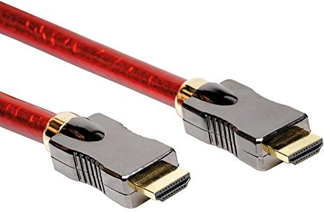 ROLINE 8K HDMI Ultra HD Kabel mit Ethernet, ST/ST, rot, 5 m