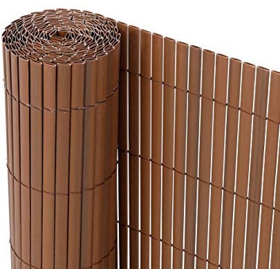 Ribelli Canniccio PVC Recinzione recinto Balcone frangivento, colorazione:Marrone, Distanza:3 Metri, rialzamento:160 cm