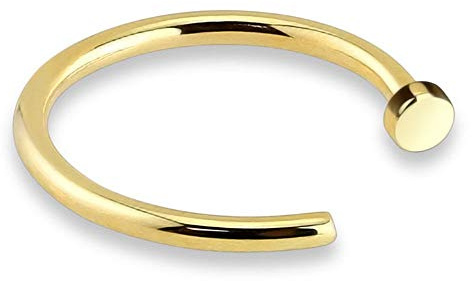 viva-adorno 0,8mm Nasenring Nasenpiercing Piercing Hoop Ring Chirurgenstahl 316L Z504