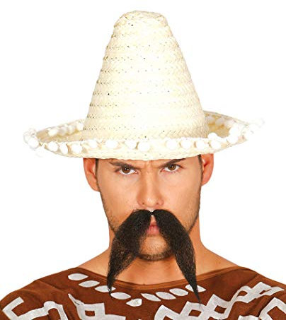 FIESTAS GUIRCA Sombrero Mejicano 33cm Paja - Sombreros, Gorros, Cascos y Diademas