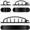 goobay 70684 Kabelmanagement Set mit Kabelhaltern verschiedener Größen, Kabelklemme für Schreibtisch, Auto, Büro, Kabelclip Selbstklebend, Kabel Organizer, 6er Set