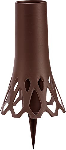 Plasti Grabvase Roseta mit Erdspieß, Farbe:Bronze