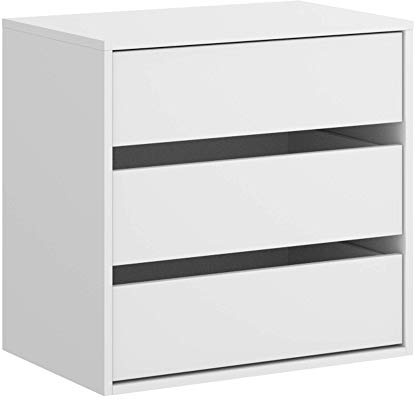 DEKIT - Cajonera interior para armario con 3 cajones color Blanco 60x60x45 cm