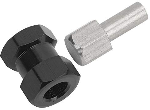 RC Hex Adapter, RC Verlängerungsrad Hex Hub Metal Driver Adapter Kompatibel mit D90 AX10 CC01 SCX10 F350(Schwarz)