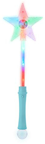 Ultra 24 Blau LED Leuchtstab Stern Zauberstab Magic Wand Disco Licht LED Stab Discokugel Kinder Prinzessin Partys Spielzeug Blinkender Stern Leuchtender Zauberstab Kinder Sternen Zauberstab