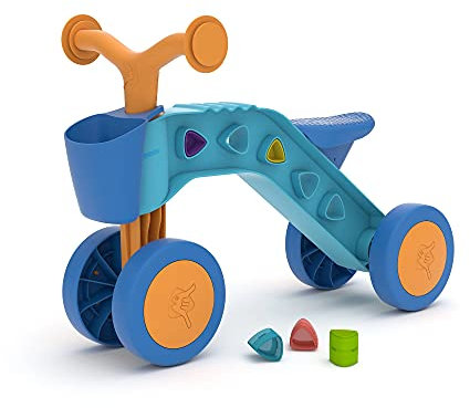 Chillafish ItsiBitsi-Blocks Laufrad, mit Aufbewahrungskorb und Spielblöcken, Lauflernrad mit Korb, für Kinder von 1 – 3 Jahren CPIB02FUS