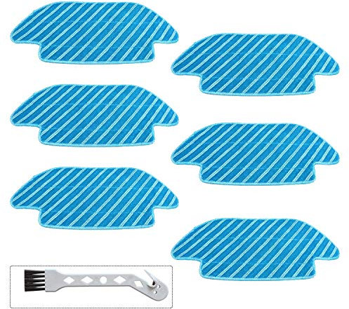 6 Piezas de paño de Limpieza de Repuesto Lavable en seco y húmedo Compatible con Cecotec Conga 4090 5090 Robot Aspirador Trapo Mop Pads Accesorios