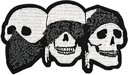 No Fight No Glory Aufnäher Aufbügler Patch Totenköpfe