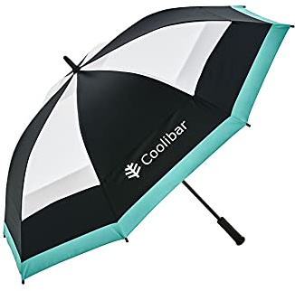 Coolibar Golf Umbrella - UPF 50+ Sun Protection - Tournament in Black/White Colorblock