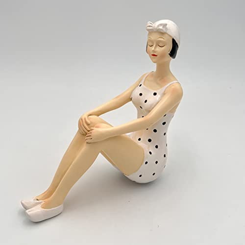 Werterhalt ums Haus Badenixe im Stil der 50er und 60er Jahre, träumt vom Meer, von Strand und Sonne (weiß)