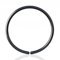 Schwarzer Nasenring - dünn 24G 7mm Ring - 925 Silber Piercing Schmuck